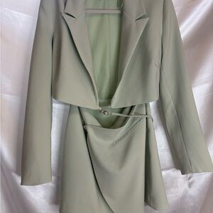 Zara Mint Green Blazer Dress